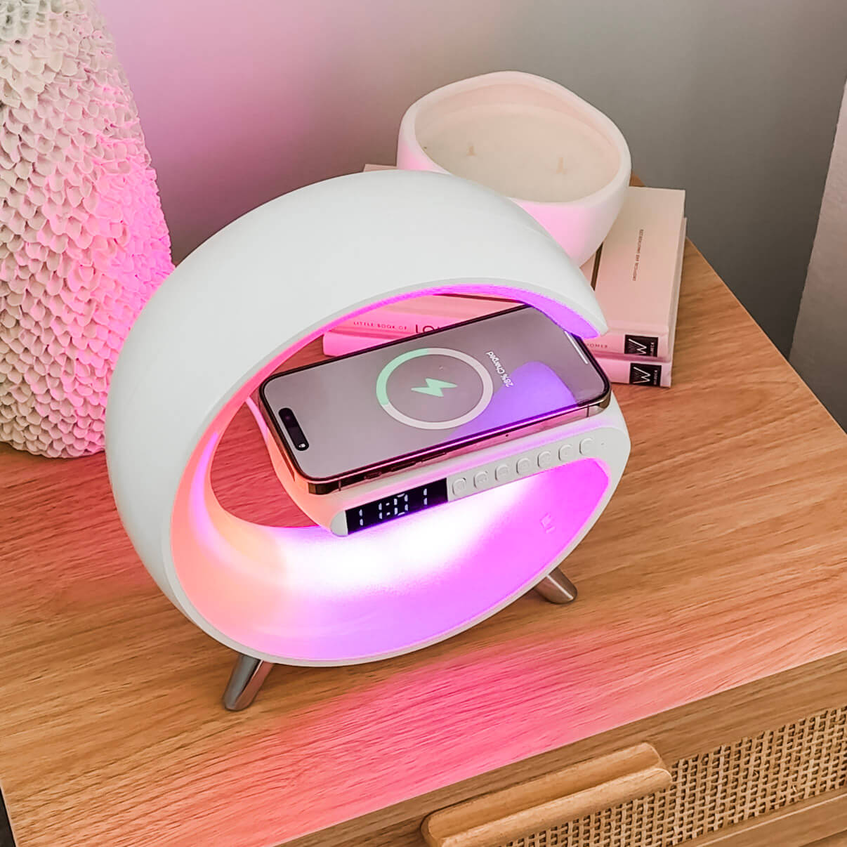 Smart LED Wireless Charging Alarm Clock